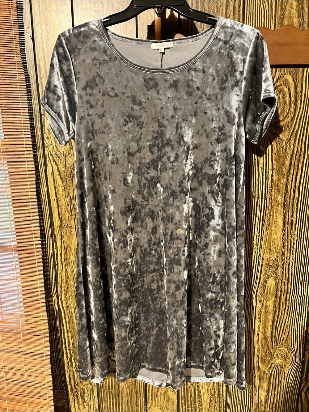 Z Supply Crushed Velvet Tunic Top - Gray